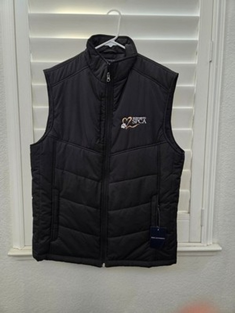 Port Authority Black Vest With Sacramento SPCA Logo Size M